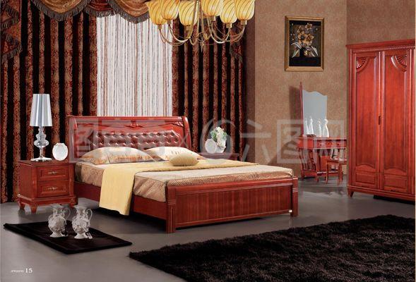 實(shí)木家具 實(shí)木床圖