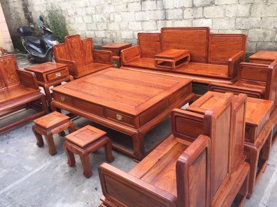 紅木家具緬甸花梨木沙發客廳實木緬甸花梨沙發組合緬花