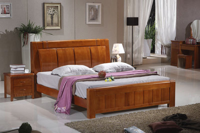 實木床 臥室實木家具 1.8米1.5米雙人實木結婚床 新款.