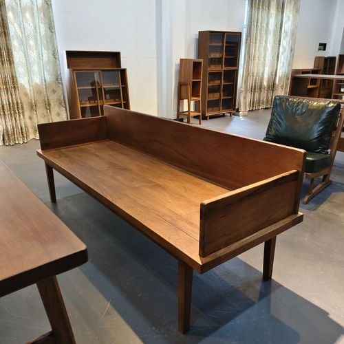 新中式老櫧木全實木羅漢床簡約禪意中式羅漢床明式實木家具