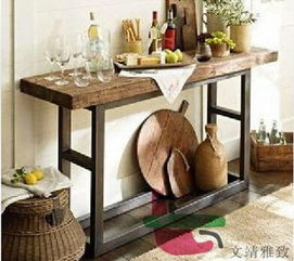 美式復(fù)古玄關(guān)桌 文靖雅致